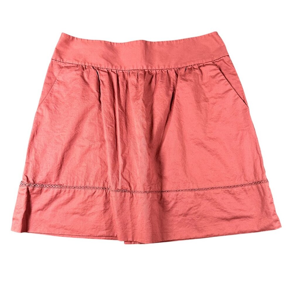 LOFT Skirt Womens 4 Mauve Pink A-Line Pockets‎ Zip Casual Summer Lightweight